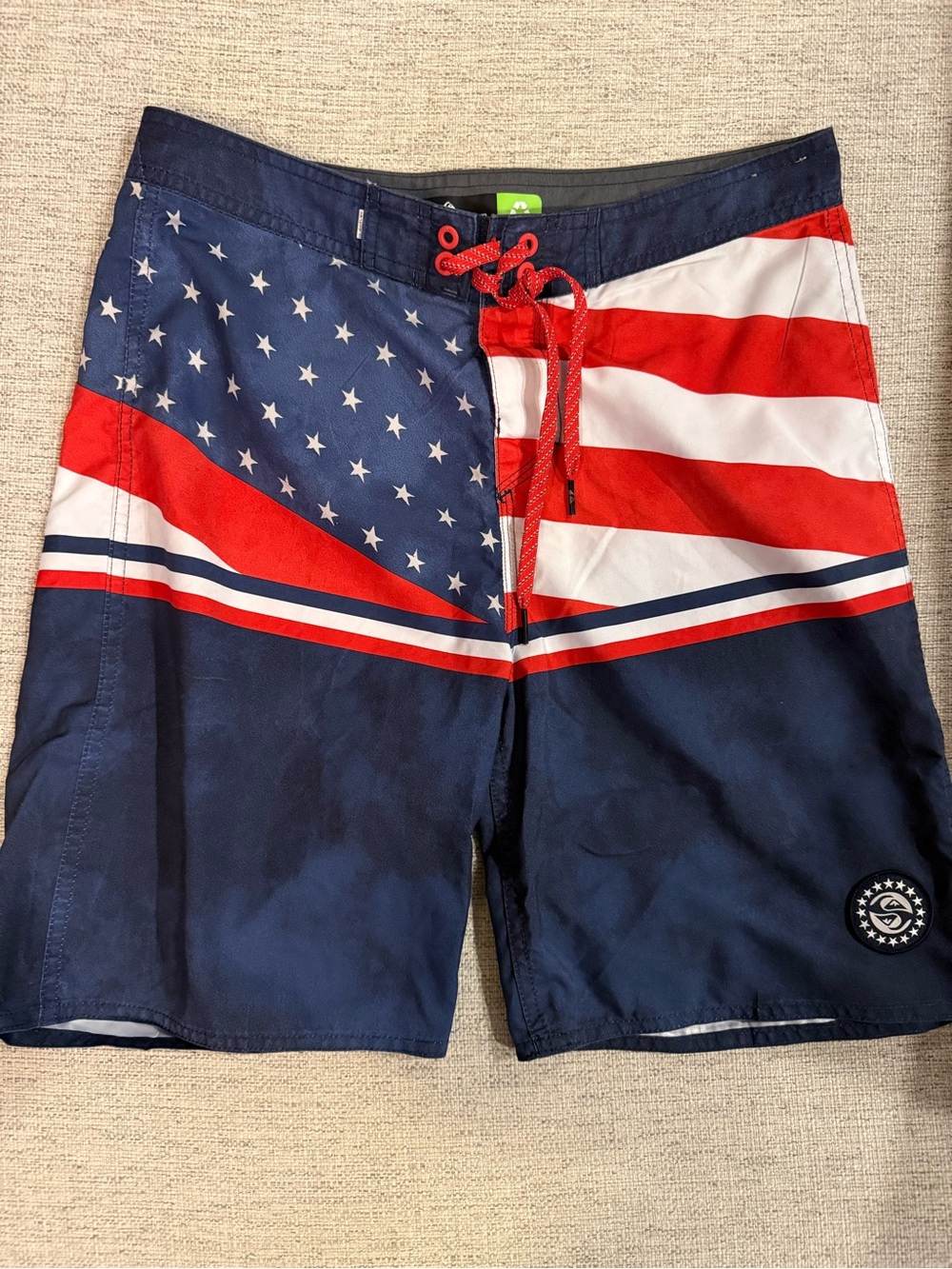 Quiksilver American Flag Board Shorts – Men’s Patriotic Swim Trunks